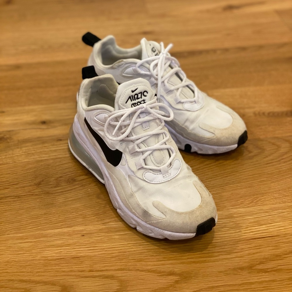 Nike Air Max 270 React white and black 6.5